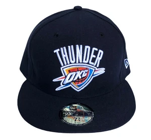 Oklahoma City Thunder NBA New Era Fitted Cap Size 7 3/4 Navy NEW Made in USA - Picture 1 of 7