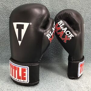 Title Black Max 12 oz. Classic Boxing Gloves Max Air Adjustable Wrist Strap