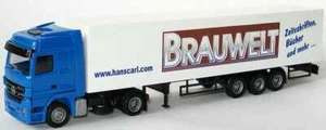 1:87 Mercedes-Benz Actros LH MP2 Box Trailer Brauwelt - AMW/AWM 52825 - Picture 1 of 2