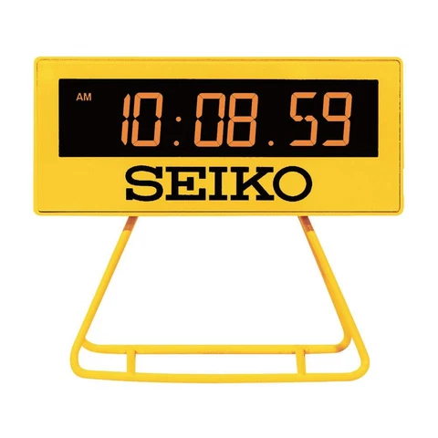 SEIKO Clock SQ815Y Alarm Clock Table Clock Digital Mini Timer Clock Yellow Cover