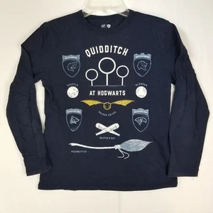 Gap Kids Harry Potter T Shirt Size XL Quidditch Hogwarts Navy Blue Long Sleeve - Picture 1 of 10