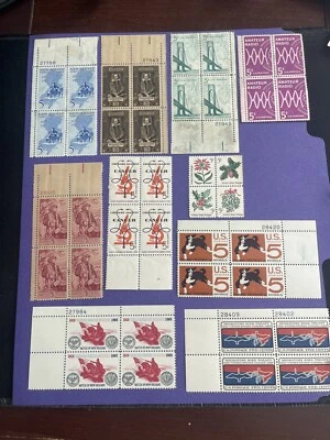 US 1964-1966 5c 10 Blocks Of 4 Stamps, VF/XF Condition , See Photos - Image 1 of 4