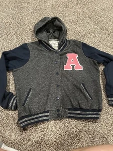 Juniors Reflex Varsity “A” Jacket Lettermen Gray Pink 3XL - Picture 1 of 3
