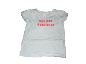 Jacadi White Cotton Tee size 4 - Picture 1 of 3