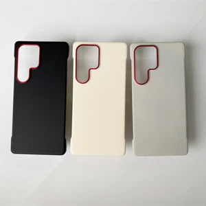 Rahmenlose schlanke Leder Textur Hart PC Rückschale für Samsung S25 Ultra magnetisch - Bild 1 von 20