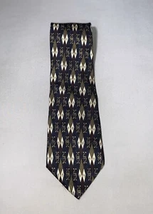 Retro Design Studios Herren Krawatte L 56 Zoll W 4 Zoll Krawatte Seide blau grün weinrot - Bild 1 von 3