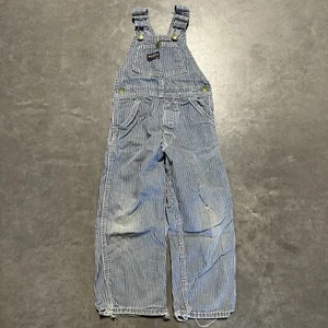 VTG 60s OshKosh B’Gosh Vestbak Union Made USA Striped Bib Overall Engineer Sz 4T - Picture 1 of 11