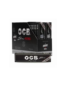 OCB CARTINE KING SIZE SLIM LUNGHE NERE PREMIUM E FILTRI IN CARTA 32 LIBRETTI - Foto 1 di 4