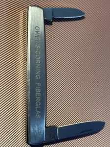 Vintage Barlow 2 Blade Pen Knife  "Owens Corning Fiberglass " - Picture 1 of 5