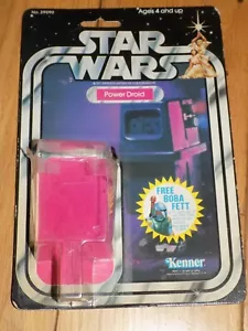 Star Wars Kenner Vintage Power Droid 20 Back Card Backing Backer Cardback Bubble - Bild 1 von 4
