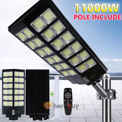 Comercial 99000000LM LED Exterior Atardecer a Amanecer Luz de Calle Solar Lámpara de Área de Carretera Foto 1 de 4