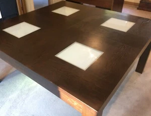 dining room table 8 seater square timber - Picture 1 of 7