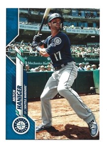2020 Topps Wal-Mart Blue Border /299 #45 Mitch Haniger Seattle Mariners Baseball