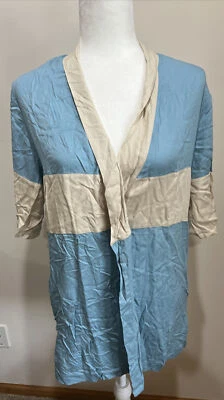 Cárdigan para mujer La Perla azul/beige manga 3/4 talla XS $294 Foto 1 de 4