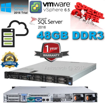 Dell PowerEdge R320 Xeon E5-2430Lv2 2.80GHz Turbo 48GB DDR3 H710 4x600GB SAS - Image 1 of 3