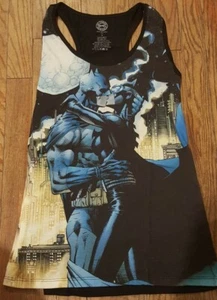 DC Comics Womens Batman w/ Catwoman Racerback Tank Top Shirt Black Size L Rare - Picture 1 of 3