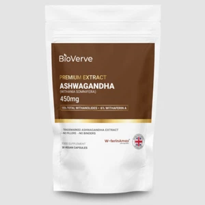 Ashwagandha. 15% Total Withanolides. 6% Withaferin A. 30 x 450mg. Lab Tested. - Picture 1 of 10