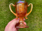 Fenton Carnival Glass Loving Cup ~ Beautiful Colour ~ Spectacular ~ Pumpkin