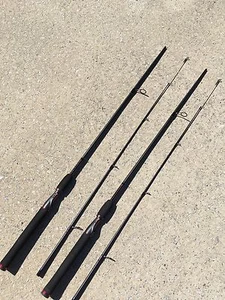 2 Shakespeare GX2 Ugly Stik 6'6" Medium Spinning Rods USSP662M U (v) - Picture 1 of 8