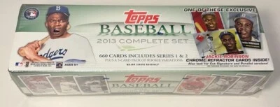 2013 Topps Baseball Complete Set - Factory SEALED + Jackie Robinson REFRACTOR - Image 1 of 3