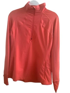 Lululemon Athletica Women’s Coral Form Fitting Jacket Size 10 1/4 Zip Pockets Wi - Picture 1 of 9
