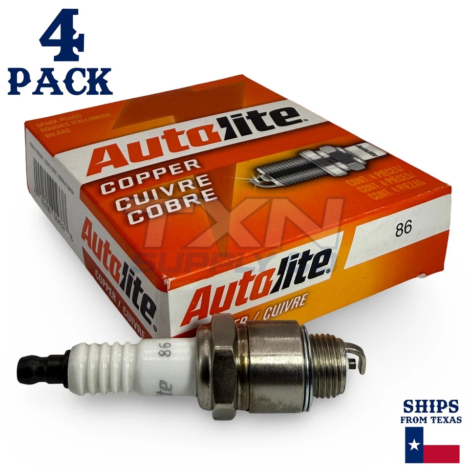 Pacote com 4 velas de ignição Autolite 86 núcleo de cobre ps - Imagem 1 de 3