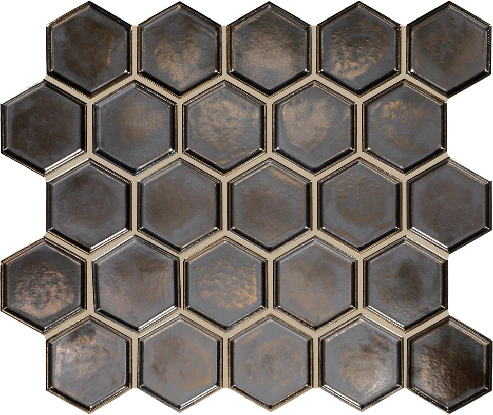 Мозаика шестиугольная в рамке Artefino Jewel 2-1/2 дюйма (10 шт. в коробке) (10,50 кв. фута на C - Изображение 1 из 4