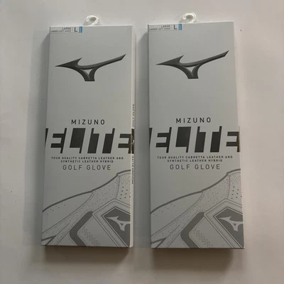 New Mizuno Elite Golf Gloves.  Large (L) Women’s Left Hand.  Qty 2 - Image 1 of 3