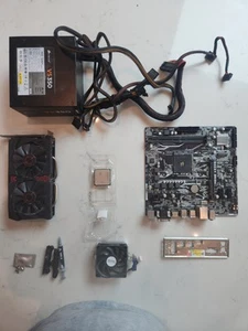 Lot carte mère PC - CPU AMD A8 9600, A320M-K, GPU MSI GTX750TI, VS350 PS !! - Photo 1/10