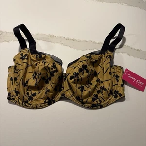 Curvy Kate CK050100 Artisan Balconette-BH Ocker & Schwarz Blumenmuster Gr. 36J Neu mit Etikett $ 70 - Bild 1 von 13