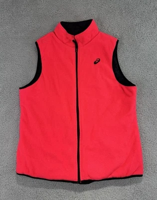 Chaleco para mujer ASICS talla XL acolchado polar reversible negro rosa sin mangas Foto 1 de 4