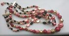 Two Genuine Vintage Cranberry Coloured Beads Beaded Necklace's Festive Colours