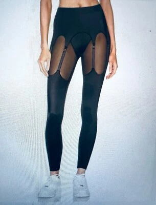Adam Selman Sport Garter Belt Glossy  Black Leggings fits XS-S - Image 1 of 4