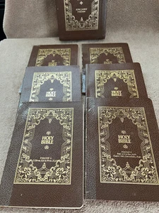 The Holy Bible King James Version Self Pronouncing Edition Vol 1-6 Set W/ Slip - Picture 1 of 7