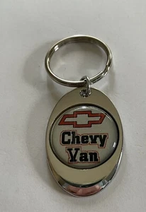 Chevy Van Keychain Lightweight Metal Chrome Style Finish Chevrolet Key Chain - Picture 1 of 2