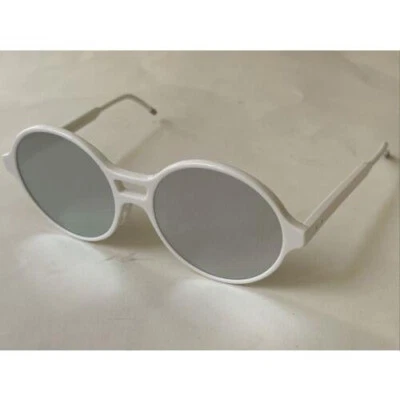 Authentic THOM BROWNE TBS409-58-03 White w/Silver Mirror-AR Sunglasses 58m (5-4) - Image 1 of 4