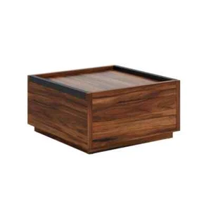 SAUDER Coffee Table 31" Square Composite Wood Top in Blaze Acacia w/ Storage - Picture 1 of 12