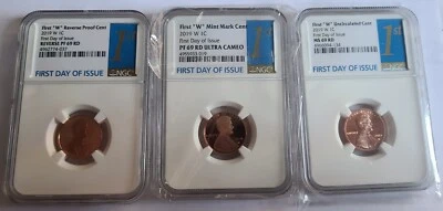2019 W Lincoln Cent "3 coin" West Point Label Set- NGC - PF69R-PF69CAM-MS-69RD - Image 1 of 4
