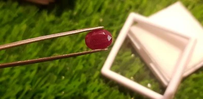 Mozambique Ruby 4.00ct Purplish Red 100% Natural IGI Certified ruby Cut Stone - Image 1 of 4