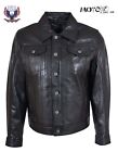 Genuine Sheepskin Leather Trucker Jacket Men's Vintage Jackets Classic Style