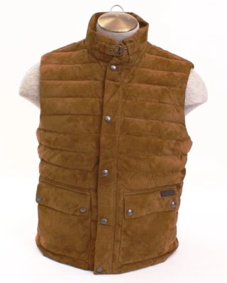 Polo Ralph Lauren Hunter Brown Quilted Suede Down Vest Men's NWT $1095 - Image 1 of 4