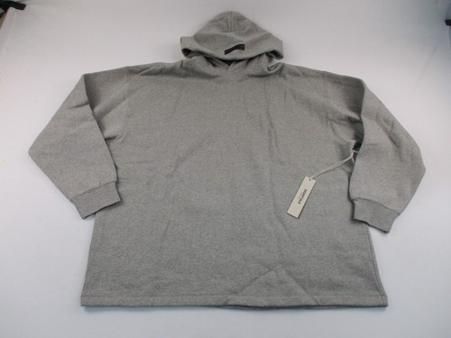 Felpa con cappuccio Fear of God Essentials relaxed uomo XL grigio avena scuro