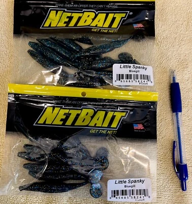 "2 paquetes Netbait 3,25"" Little Spanky Bluegill, 9 por paquete, swimbaits cola de paleta" Foto 1 de 4