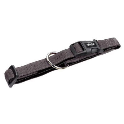 Nobby Halsband Soft Grip dunkelgrau/schwarz verstellbar für Hunde