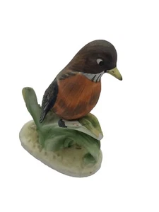 Vtg Lefton China Bird Red Robin KW464 Hand Painted Figurine Ceramic - Picture 1 of 10
