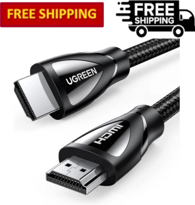 Cable HDMI Trenzado Ultra Alta Velocidad UGREEN 8K 2.1 48Gbps, 10K 8K@60Hz 4K@240Hz Foto 1 de 4