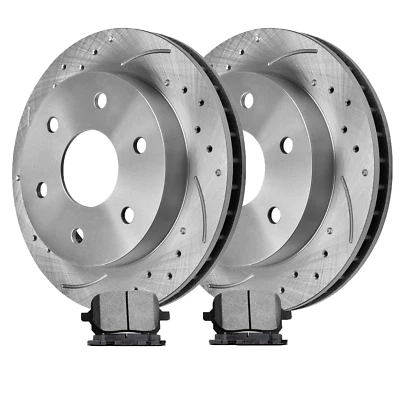 For GMC K1500 Suburban 1992-1999 11.6in 6-lug Front Disc Rotors + Brake Pads Foto 1 de 4