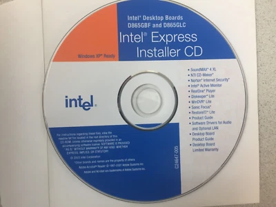 Intel Express Installer Driver and Utilities CD SW D865GBF D865GLC - Image 1 of 3