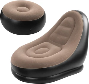 Outdoor Inflatable Sofa, Flocking Sofa, Inflatable Bed, Comfortable Inflation So - Picture 1 of 9