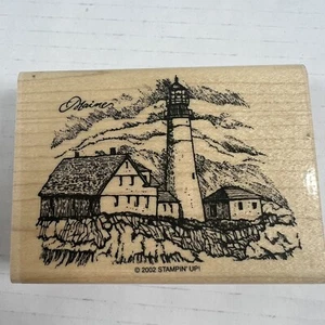 Timbro in gomma vintage Stampin Up Coastal Lighthouse - nautico, oceano, nave, Maine - Foto 1 di 5